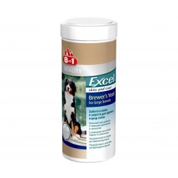 8in1 Eur Excel Brewer`s Кормовая добавка для крупных собак Пивные дрожжи, 80 таблеток, д/крупных собак (300мл)