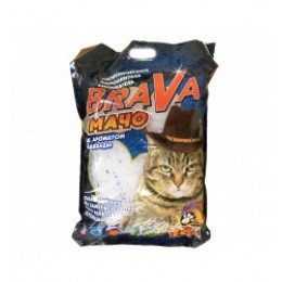 Наполнитель силикагелевый  для кошачьего туалета BraVa (Брава) Мачо Лаванда 10 лит