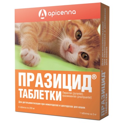  Празицид 6 таблеток для кошек,1 таб на 3кг