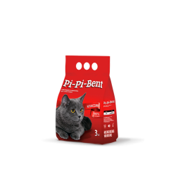 Бентонитный комкующийся наполнитель для кошек Pi-Pi-Bent 3кг "Classiс" (п/эт.пакет) 