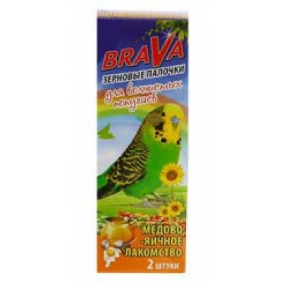 BRAVA: палочки для попугаев медово-яичные 2шт.