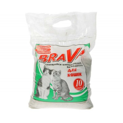 BRAVA Наполнитель для туалета Комкующийся Бактерицидный 10л