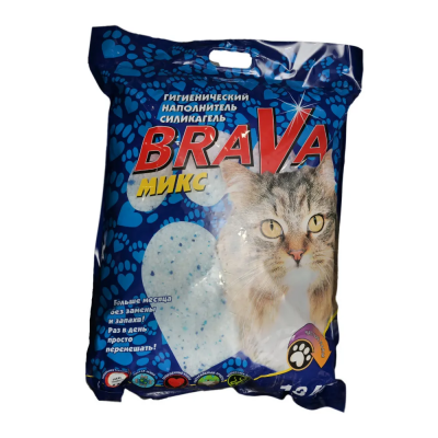 Наполнитель силикагелевый для кошачьего туалета Brava(Брава) Микс 18 лит