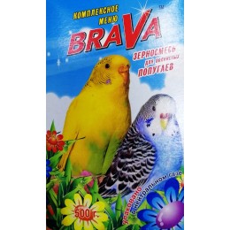 Брава: зерносмесь для волнистых попугаев Стандарт Комплексное меню 500г