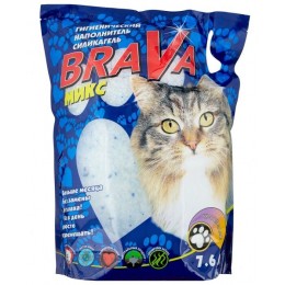 Наполнитель силикагелевый для кошачьего туалета Brava(Брава) Микс 7,6 лит