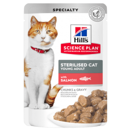 Влажный корм Hill's(Хилс) Science Plan для молодых стерилизованных кошек и кастрированных котов, пауч с форелью в соусе, 85 г
