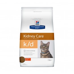 Сухой диетический корм для кошек Hill's(Хиллс) Prescription Diet k/d Kidney Care при профилактике заболеваний почек, с курицей, 1,5кг