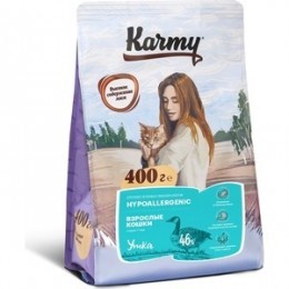 Karmy сухой гипоаллергенный корм для кошек с уткой 400г