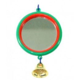 Кеша: игрушка для птиц зеркало с колокольчиком в блистере 6*3*11см  ВА510 