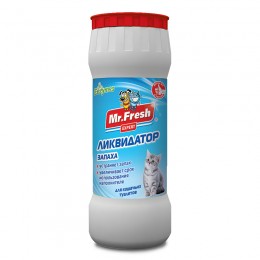 Mr. Fresh: 2в1 ликвидатор запаха для кошачьих туалетов, 500г (порошок)