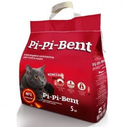 Pi-Pi-Bent  "Classic" полиэтиленовый пакет, комкующийся наполнитель для кошек 5кг