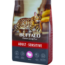 Mr.Buffalo Adult Sensitive Сух.д/кошек 400г Индейка B107