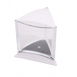 Аквариум треугольный для рыбки петушка со светодиодной лампой, белый