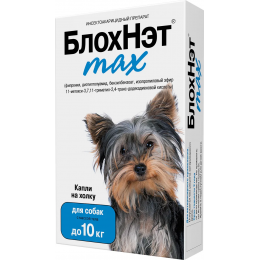 Капли БлохНэт max для собак с массой тела до 10 кг