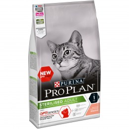 Сухой корм Pro Plan для стерилизованных кошек и кастрированных котов, с лососем, 1,5кг