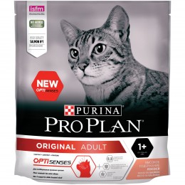 Сухой корм Pro Plan(Про План) для взрослых кошек от 1 года, с лососем, 400гр.