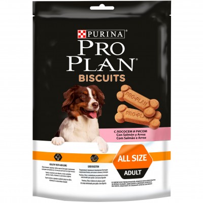Лакомство для собак Pro Plan Biscuits с лососем и рисом, 175г