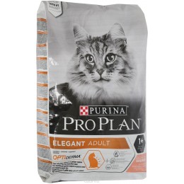 Сухой корм Purina Pro Plan(Про План) Elegant для кошек для шерсти с Лососем 1,5кг