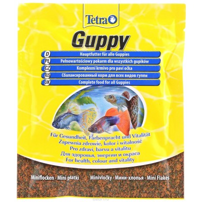 Tetra Guppy 12г корм для гуппи и других живородящих рыб