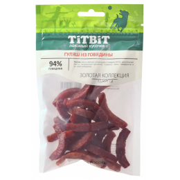 Гуляш TitBit из говядины для собак Золотая коллекция 65 г