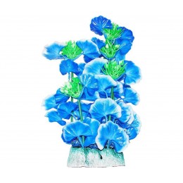Растение для аквариума Уют Голубые цветы 24см