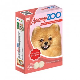 ДокторZoo: витаминизированное лакомство для собак со вкусом ветчины 90таб. 210г